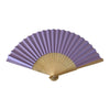 Lavender Paper Foldable Hand Held Bamboo Wooden Fan