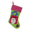 2 x Christmas Stocking With Embroidery Pink and Green Princess