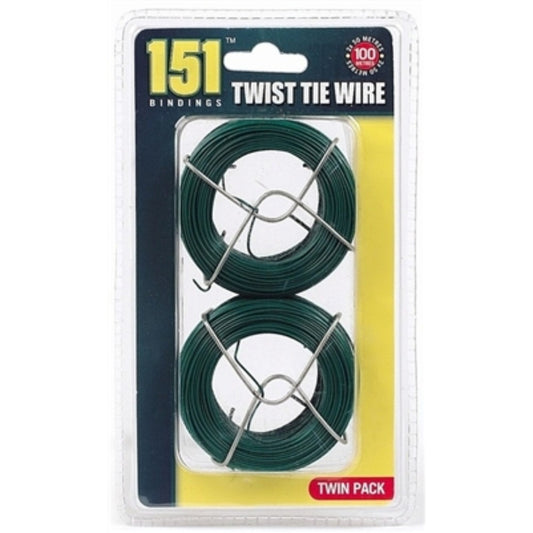 Pack of 2 x 40m Twist Tie Wire