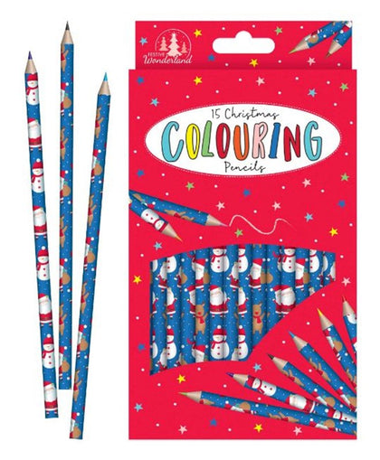 Pack of 15 Christmas Colouring Pencils