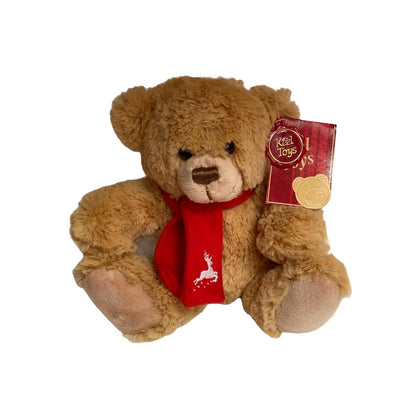 Keel Toys 20cm Christmas Winter Henry Bear with Scarf Soft Plush Toy