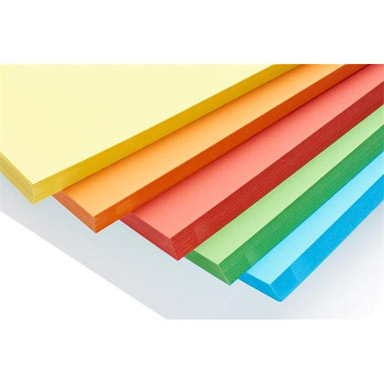 Pack of 200 A3 160gsm Rainbow Coloured Card Sheets by Premier Activity