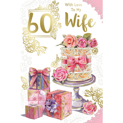 With Love To My Wife’s 60th Birthday Celebrity Style Greeting Card