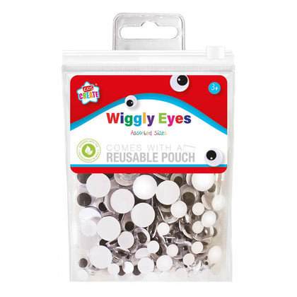 Pack of Assorted Sizes Wiggly Eyes