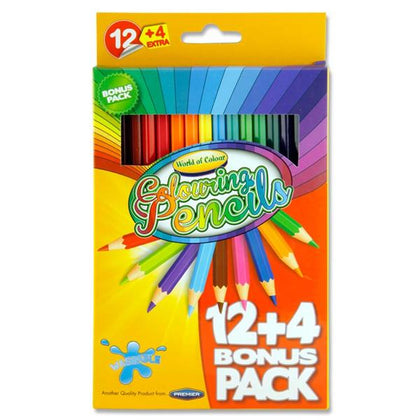 Woc Box of 12 + 4 Extra Colouring Pencils
