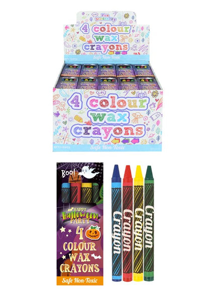 Pack of 4 8cm Mini Halloween Wax Crayons