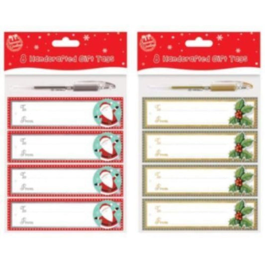 Pack of 8 Handcrafted Gift Tags Christmas Gift Wrapping Decoration