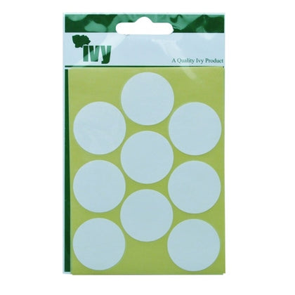 Pack of 63 White Circular Dots 29mm Stickers