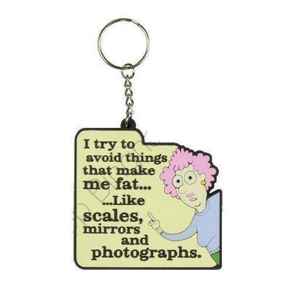 Aunty Acid 3D Rubber Keyring I Try To Avoid Things
