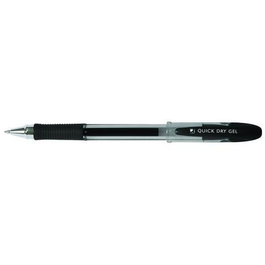 Quick Dry Gel Pen Medium Black (Pack of 12)