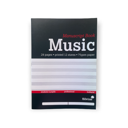 A4 12 Stave Music Manuscript Book