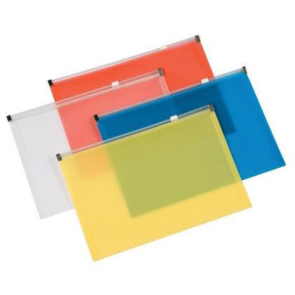 Document Zip Wallet A4 Assorted Colour (Pack of 20)