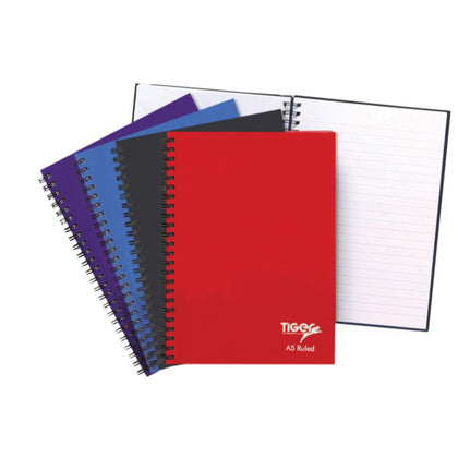 Pack of 5 Twinwire A5 80 Sheet Feint NoteBook