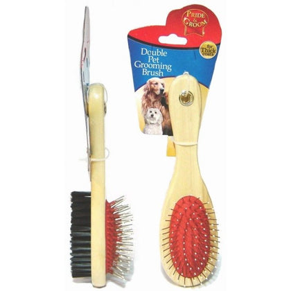 Double Sided Pet Grooming Brush - For Thick Coats