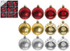 Set of 9 6cm Luxury Christmas Baubles Decoration In Gift Box