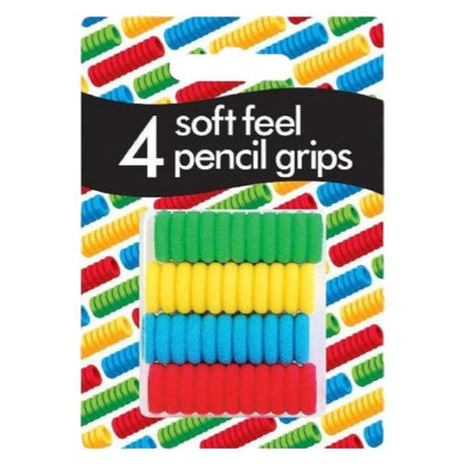 4 Soft Feel Ribbed Foam Comfortable Pencil Grips