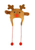 Adult Christmas Reindeer Hat with Pom Poms