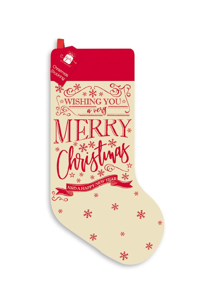 Printed Texture Design Calico Christmas Stocking