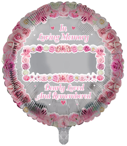 In Loving Memory Personalised Remembrance Foil Balloons For Female