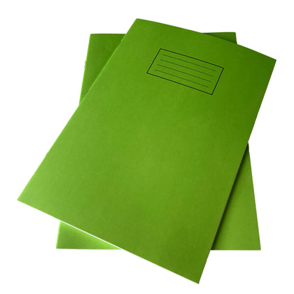Pack of 50 Janrax A4 Green 80 Pages Feint and Ruled Exercise Books