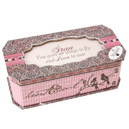 Pink Paisley Collection Sentimental Musical Jewellery Box 