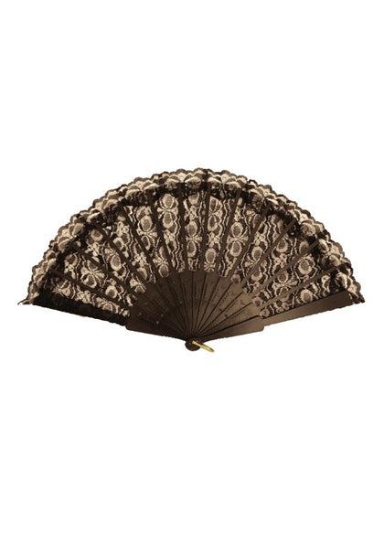 45 x 25cm Black Lace Hand Fan