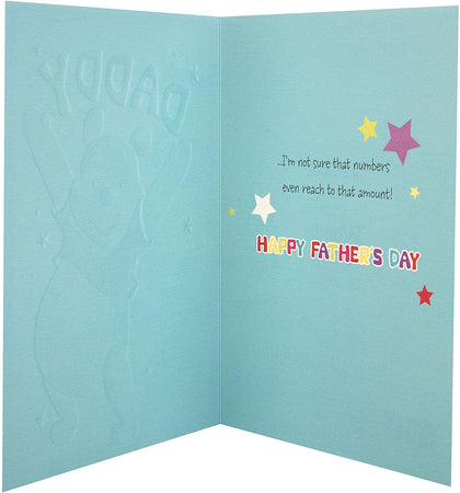 Winnie the Pooh Father's Day Card 'Daddy' With Emboss Finish
