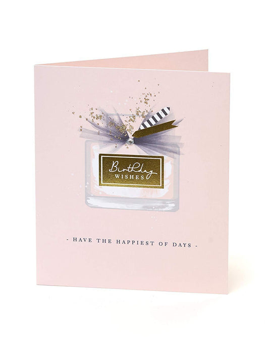 Beautiful Perfume Illustration Birthday Greeting Card for Her