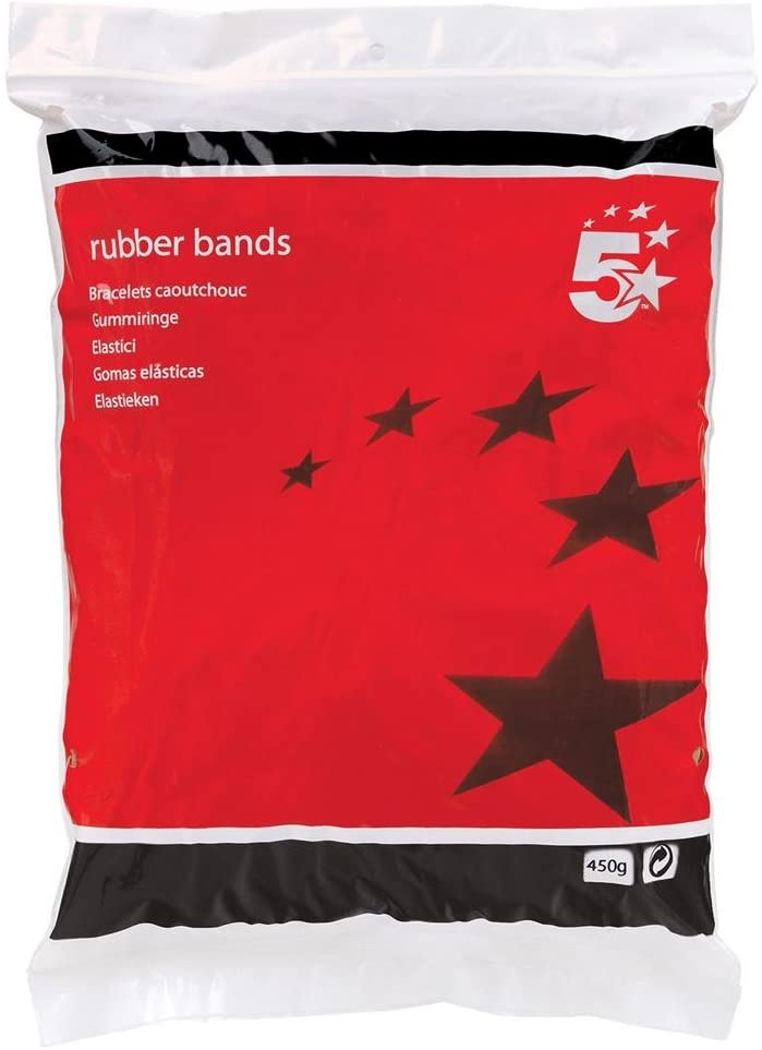 5 Star Rubber Bands No64 89x6mm 454g Bag