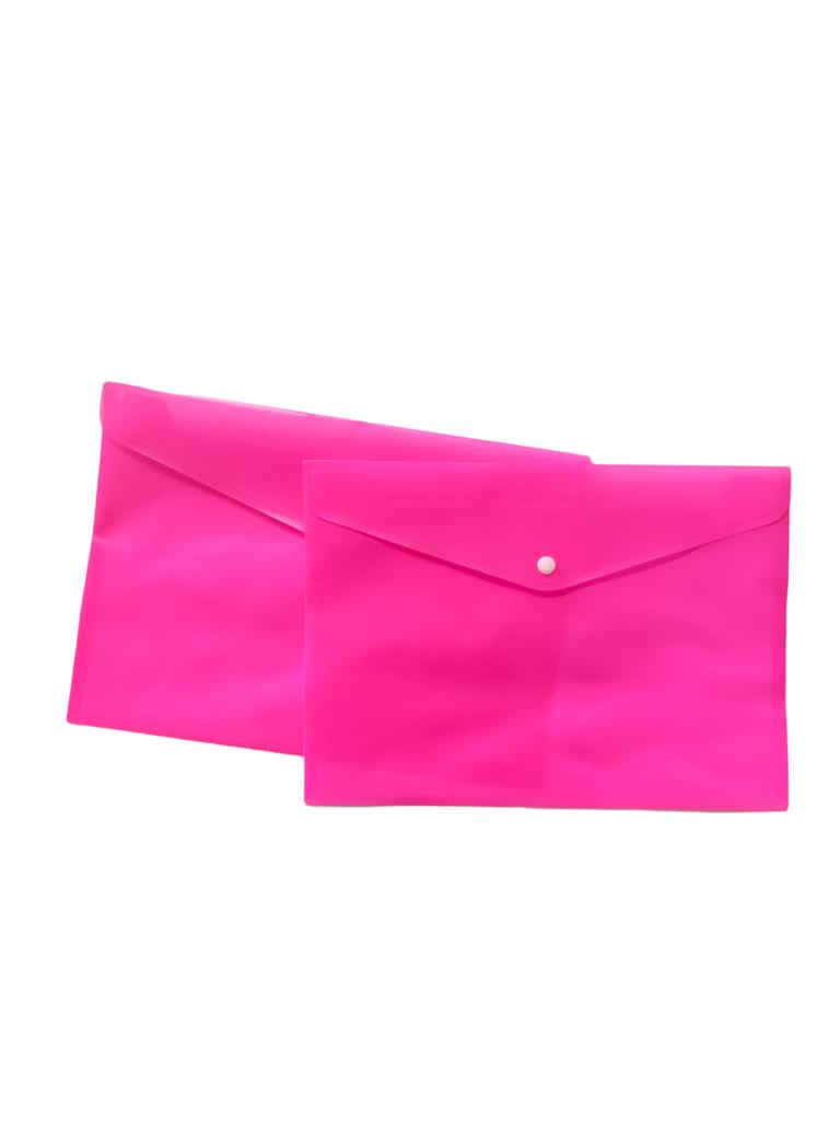Pack of 3 Neon Carry Folders Documents Wallets