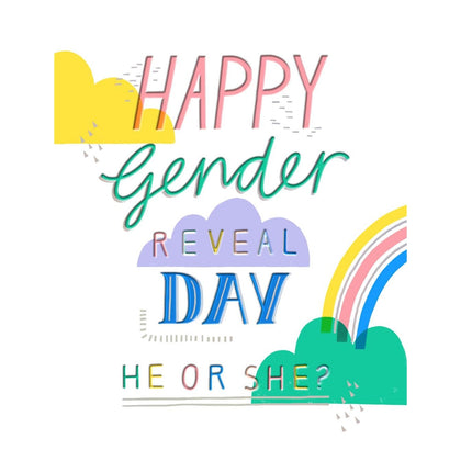 Happy Gender Reveal Day Open Greeting Card