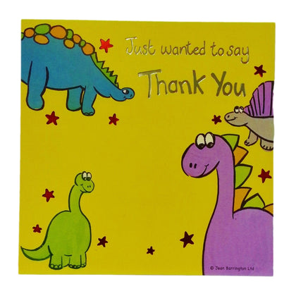 Pack of 10 Thank You Dinosaur Design Card Sheets