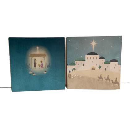 Gallery Christmas Card Religious Pack 10 Cards 2 Designs