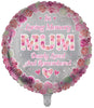 In Loving Memory of Mum Round Remembrance Balloon