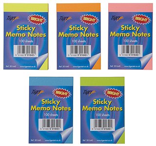 Tiger Neon 2x3in 100 Sheets Sticky Notes