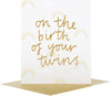 Wishes On the birth of their Twins with Foiled Finish Congratulation Card