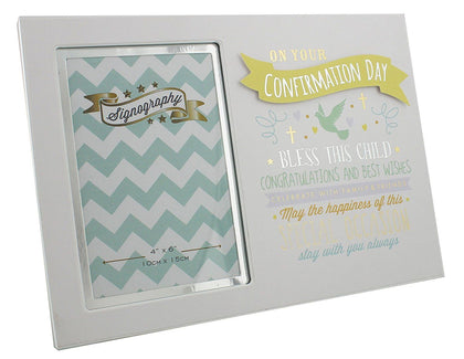On Your Confirmation Day Photo Frame with Sentimental Words