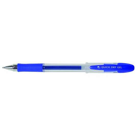 Pack of 12 Quick Dry Medium Blue Gel Pens