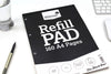 160 Plain White Pages A4 Refill Pad
