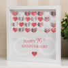 Celebrations White Framed Wall Plaque - 40th Ruby Anniversary