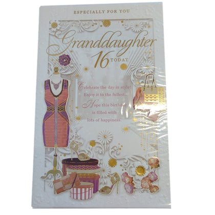 16 Today Granddaughter Birthday Opacity Card