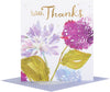 Foil Finished Flowers Design Thank You Card